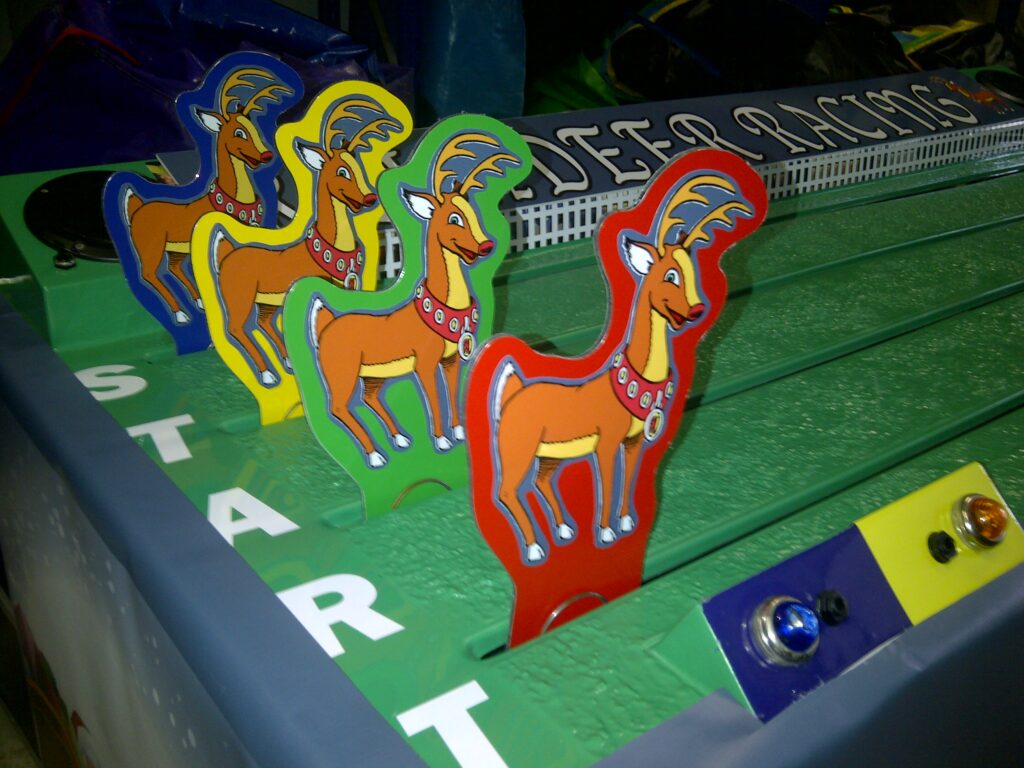 Reindeer Racing Hire for all Christmas Parties 5 Reindeer Race Game Hire
